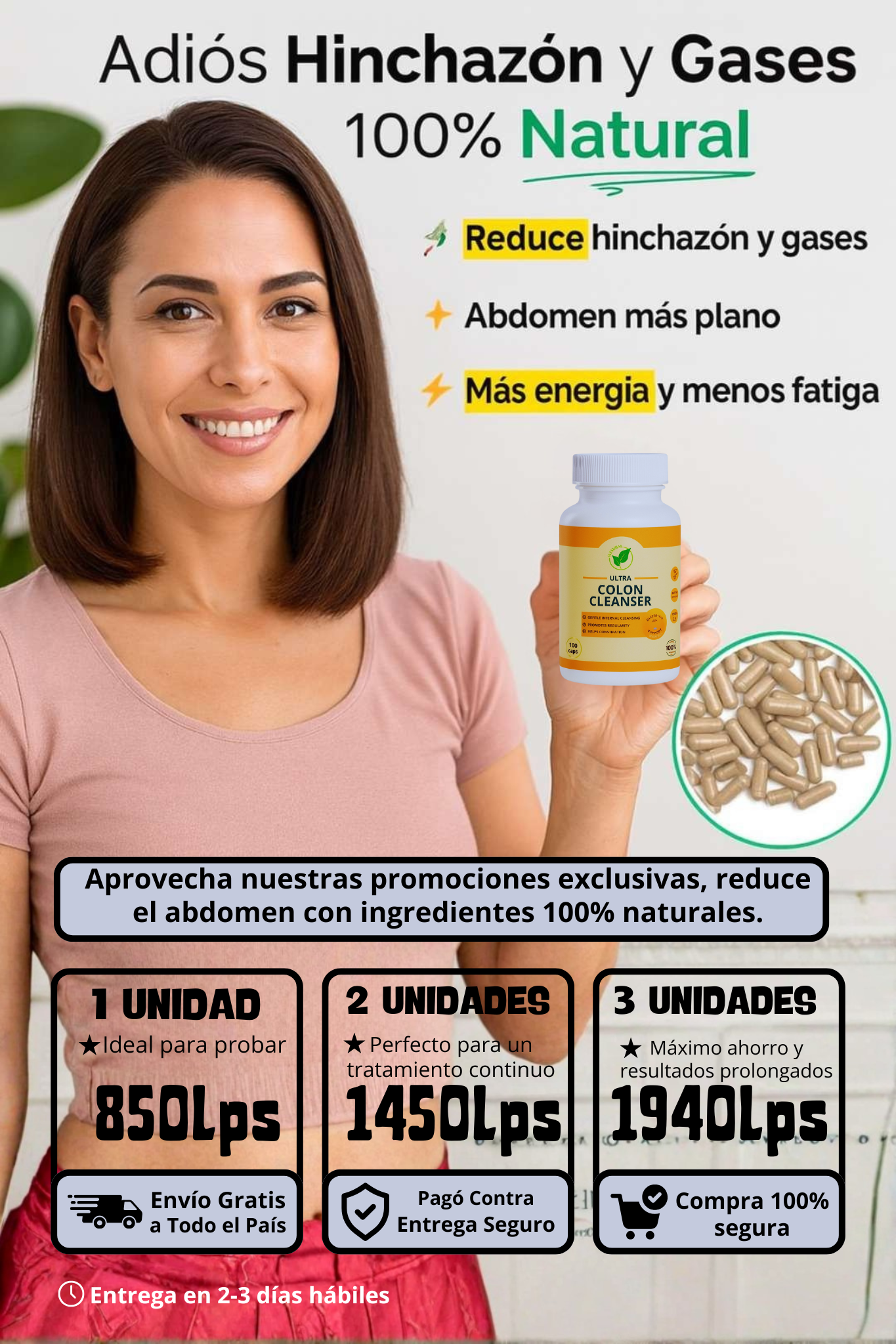 COLON CLEANSER ® – Controla tu Peso, Desinflama Abdomen, Combate Cansancio y Fortalece tus Defensas.